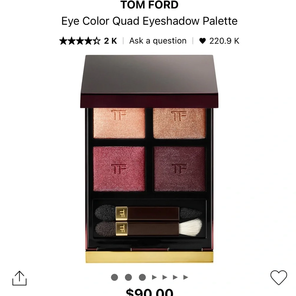 Tom Ford Eye Color Quad 04 Honey Moon Brand new Eyeshadow Palette
